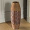 Uniquewise Antique Cylinder Style Floor Vase For Entryway or Living Room, Bamboo Rope, Brown 26" Tall QI004083 - alternate 2